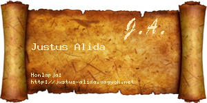 Justus Alida névjegykártya